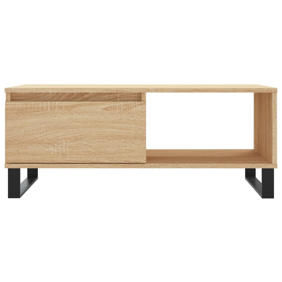 Salontafel 90X50X36,5 Cm Bewerkt Hout Kleurig Sonoma eiken