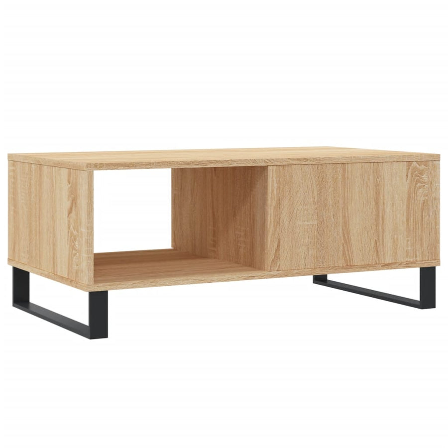Salontafel 90X50X36,5 Cm Bewerkt Hout Kleurig Sonoma eiken