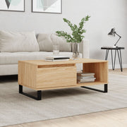 Salontafel 90x50x36,5 cm bewerkt hout sonoma eiken