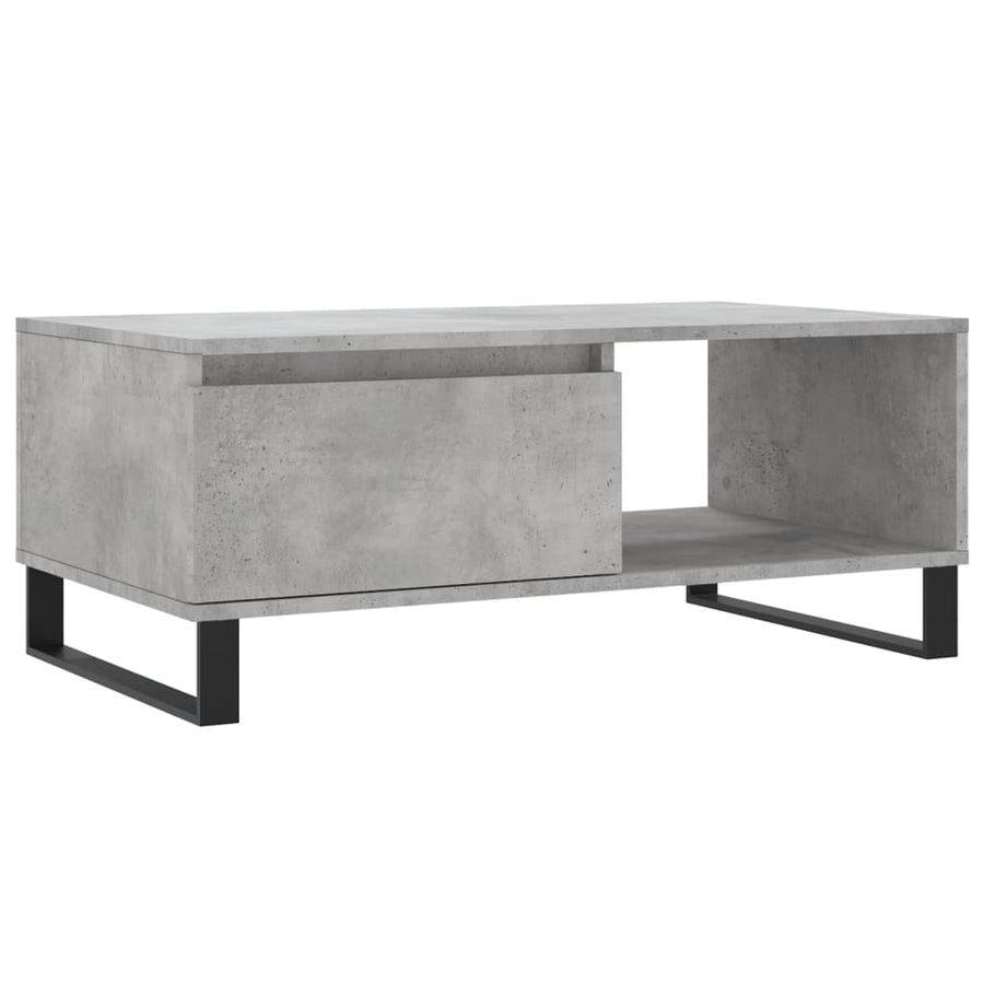 Salontafel 90X50X36,5 Cm Bewerkt Hout Betongrijs