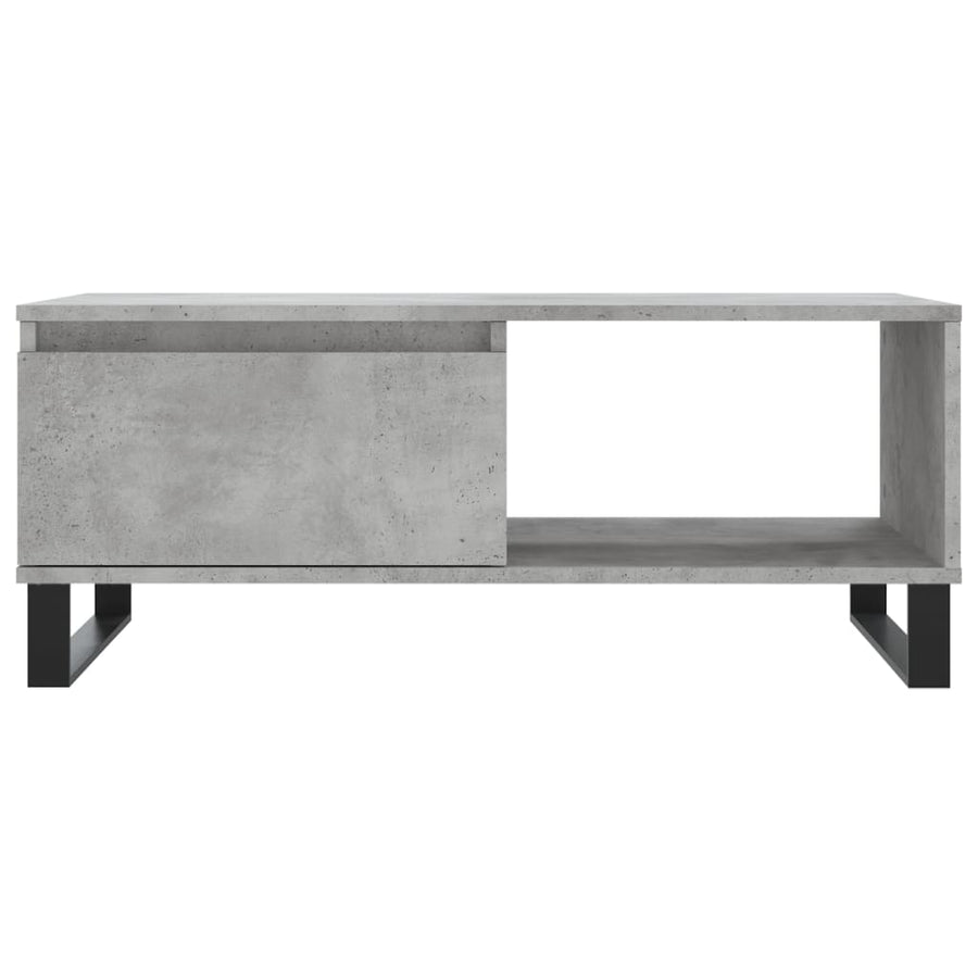 Salontafel 90X50X36,5 Cm Bewerkt Hout Betongrijs