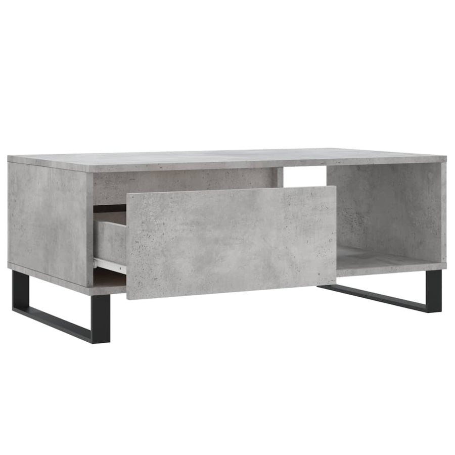 Salontafel 90X50X36,5 Cm Bewerkt Hout Betongrijs