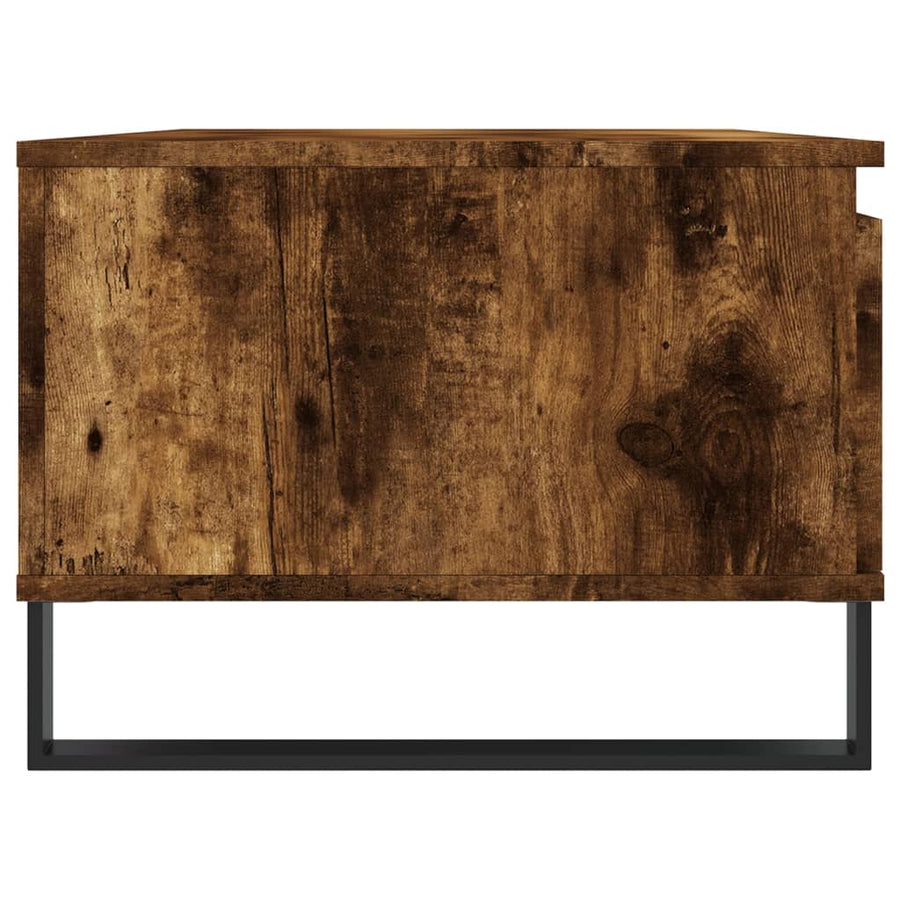 Salontafel 90X50X36,5 Cm Bewerkt Hout Kleurig Gerookt eiken