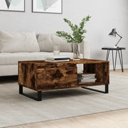 Salontafel 90x50x36,5 cm bewerkt hout gerookt eiken