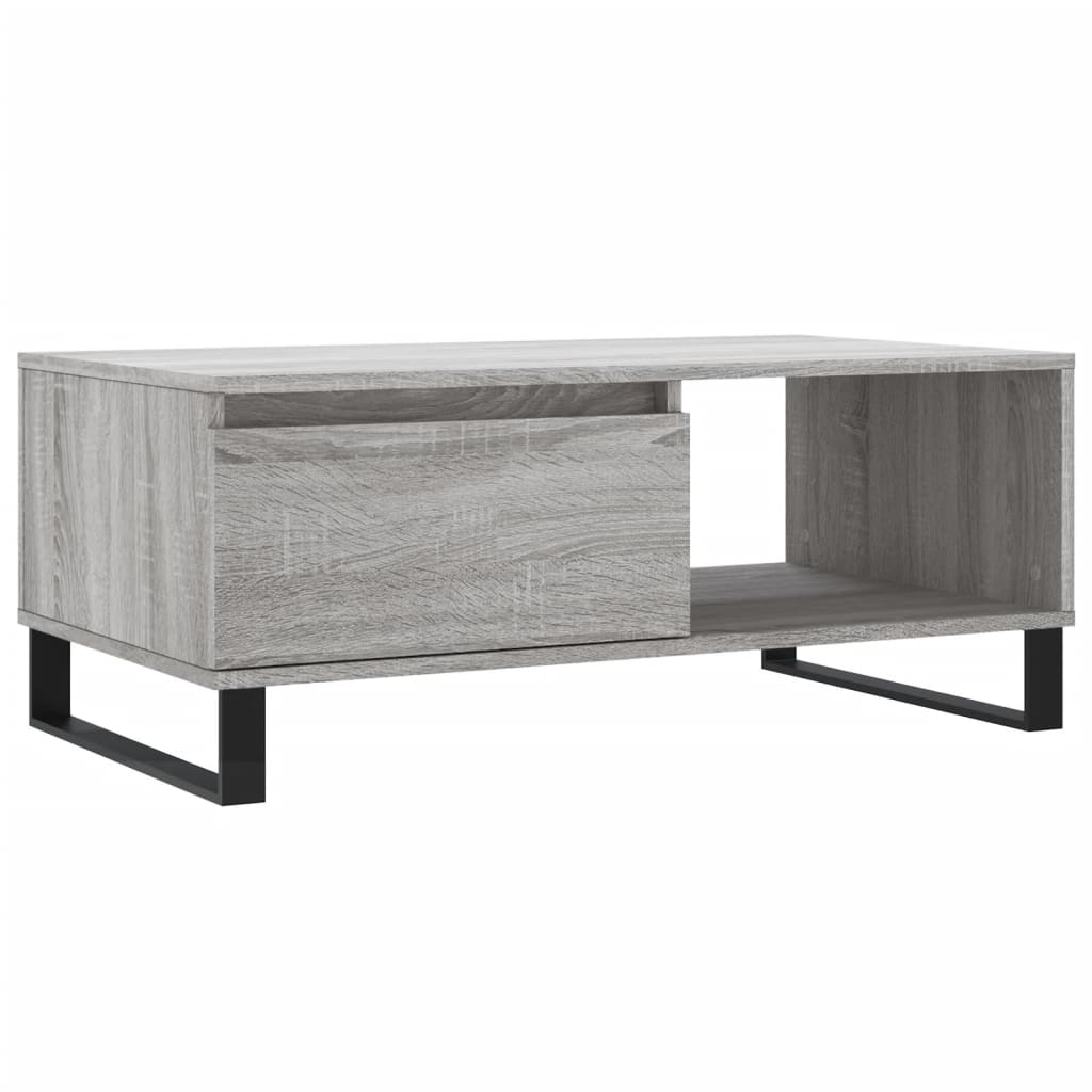 Salontafel 90X50X36,5 Cm Bewerkt Hout Grijs sonoma