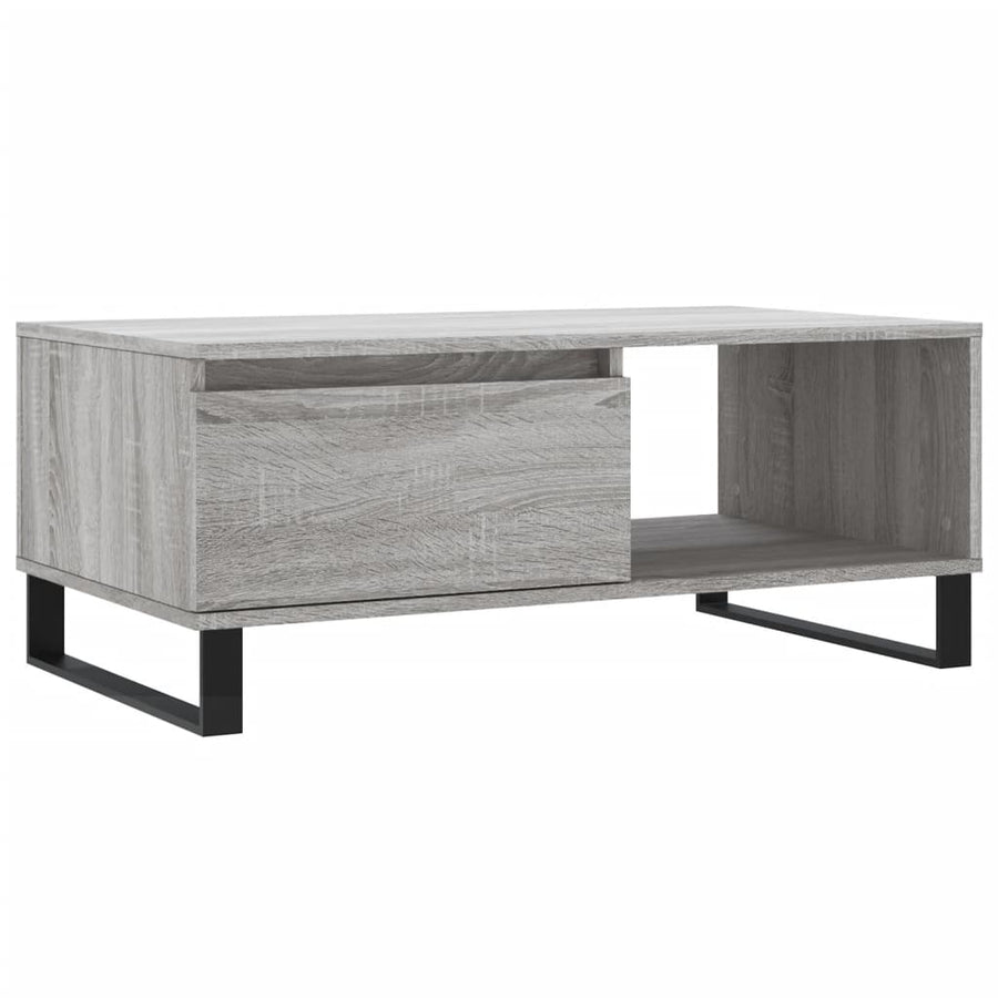 Salontafel 90X50X36,5 Cm Bewerkt Hout Grijs sonoma