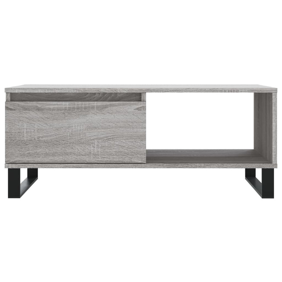 Salontafel 90X50X36,5 Cm Bewerkt Hout Grijs sonoma