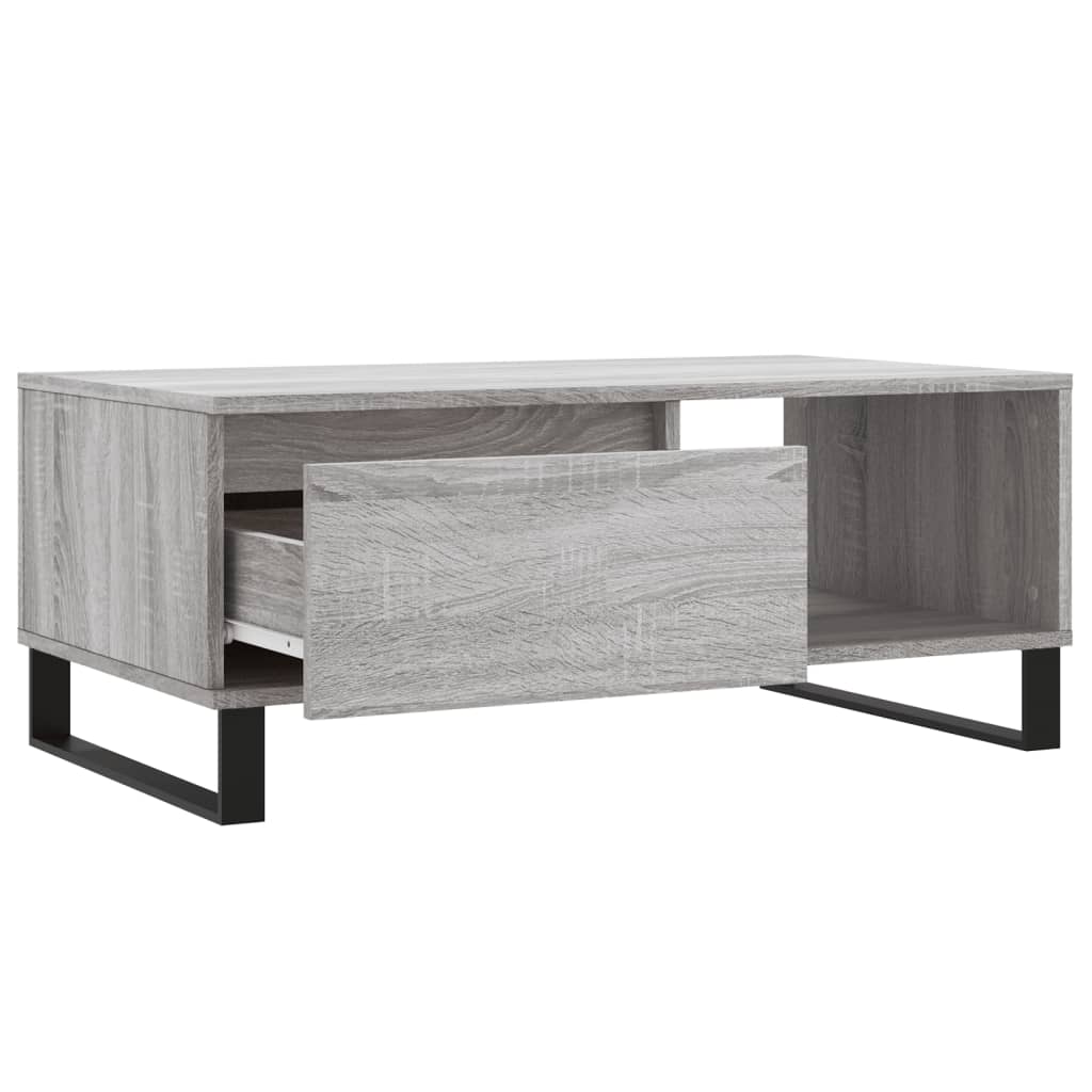 Salontafel 90X50X36,5 Cm Bewerkt Hout Grijs sonoma
