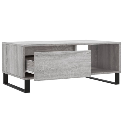 Salontafel 90X50X36,5 Cm Bewerkt Hout Grijs sonoma