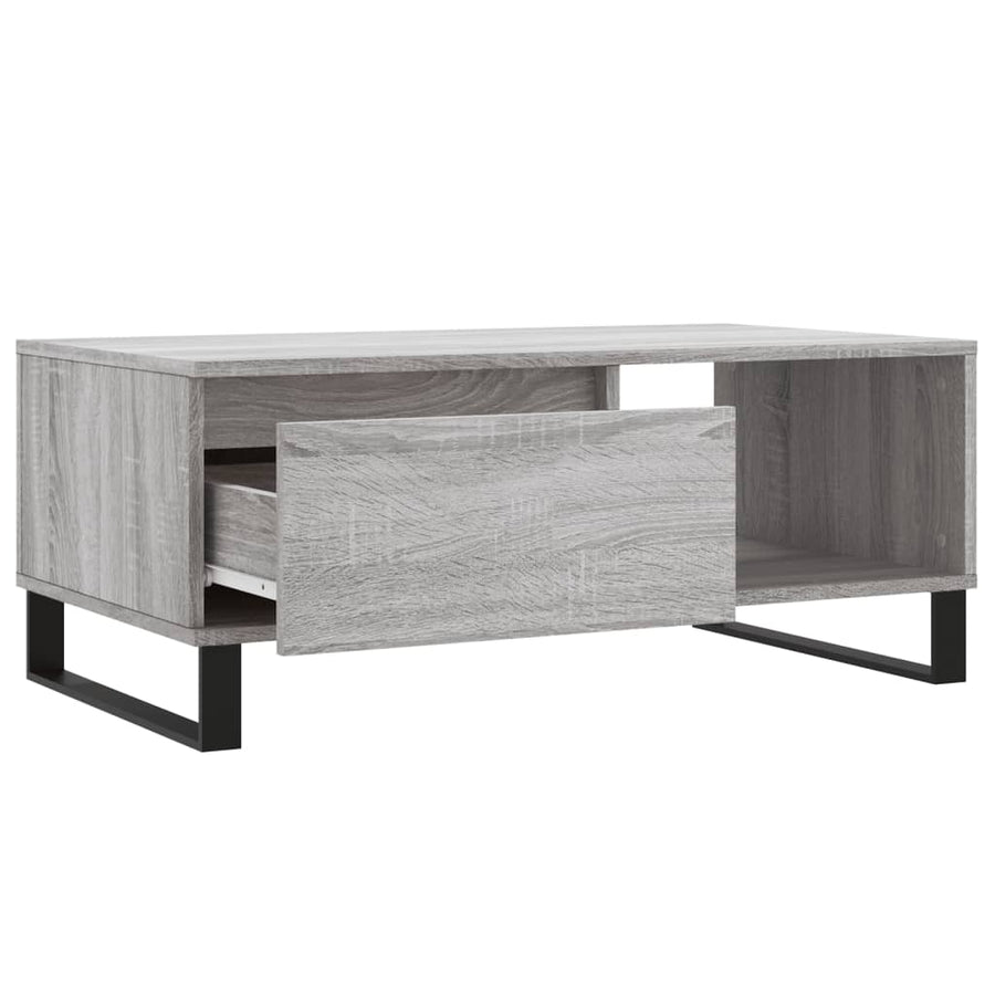Salontafel 90X50X36,5 Cm Bewerkt Hout Grijs sonoma