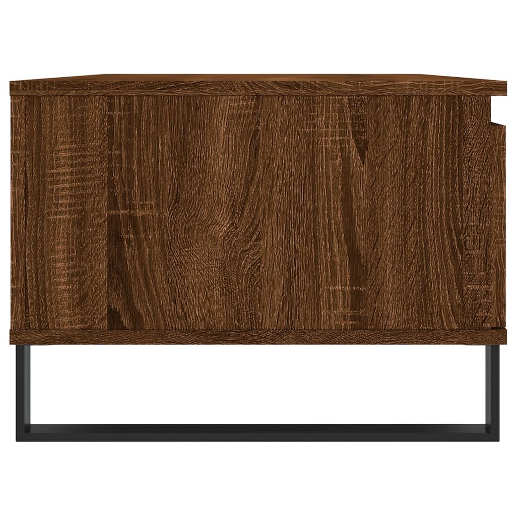 Salontafel 90X50X36,5 Cm Bewerkt Hout Bruin Eikenkleur Bruineiken