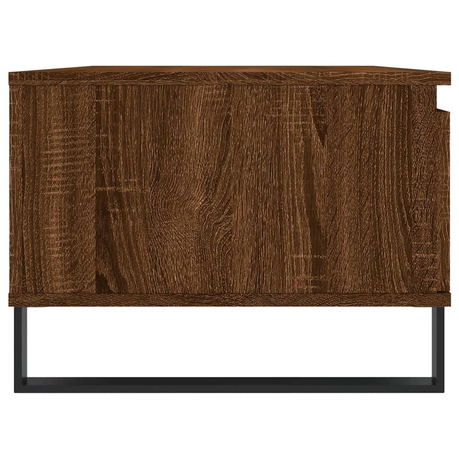 Salontafel 90X50X36,5 Cm Bewerkt Hout Bruin Eikenkleur Bruineiken