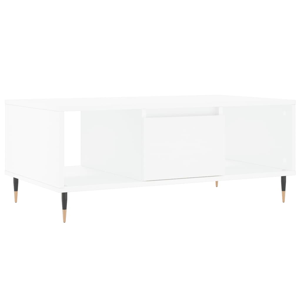 Salontafel 90X50X36,5 Cm Bewerkt Hout Wit