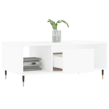 Salontafel 90X50X36,5 Cm Bewerkt Hout Wit