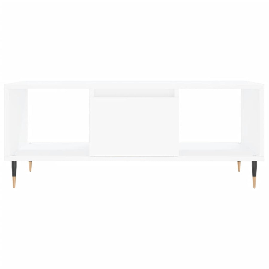 Salontafel 90X50X36,5 Cm Bewerkt Hout Wit