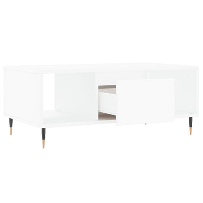 Salontafel 90X50X36,5 Cm Bewerkt Hout Wit