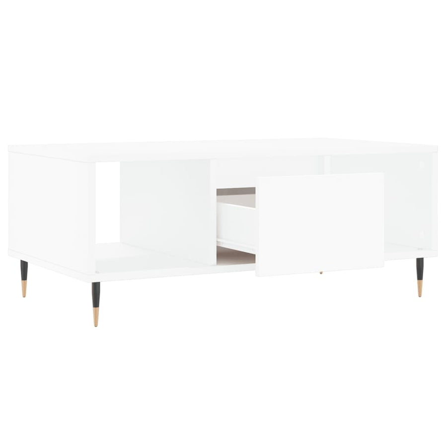 Salontafel 90X50X36,5 Cm Bewerkt Hout Wit