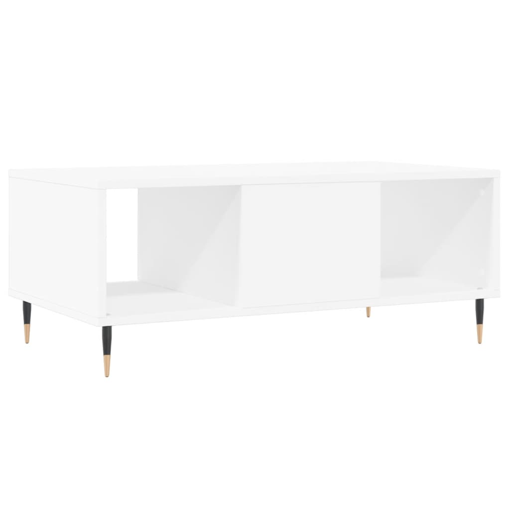Salontafel 90X50X36,5 Cm Bewerkt Hout Wit
