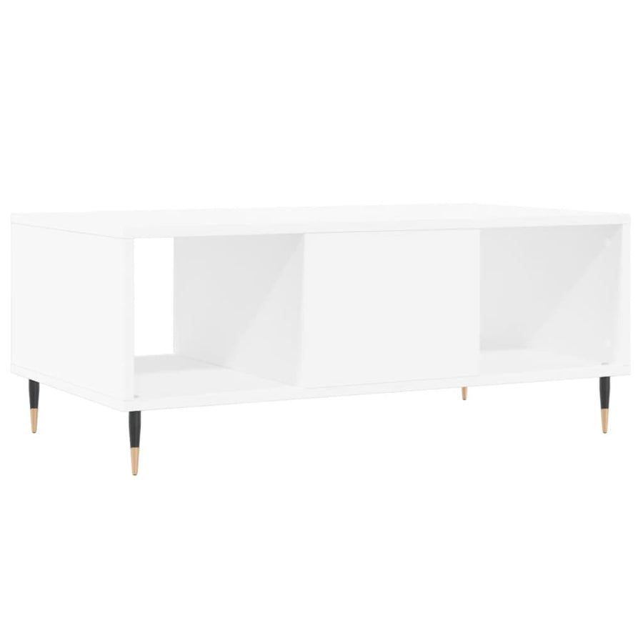 Salontafel 90X50X36,5 Cm Bewerkt Hout Wit