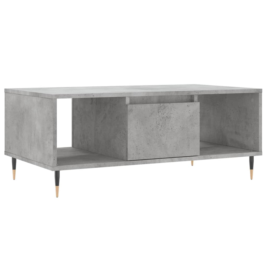 Salontafel 90X50X36,5 Cm Bewerkt Hout Betongrijs