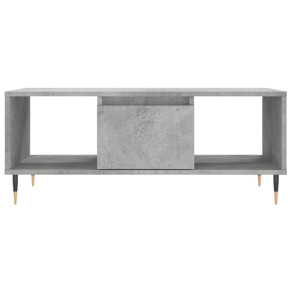 Salontafel 90X50X36,5 Cm Bewerkt Hout Betongrijs