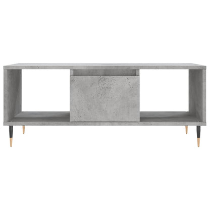 Salontafel 90X50X36,5 Cm Bewerkt Hout Betongrijs