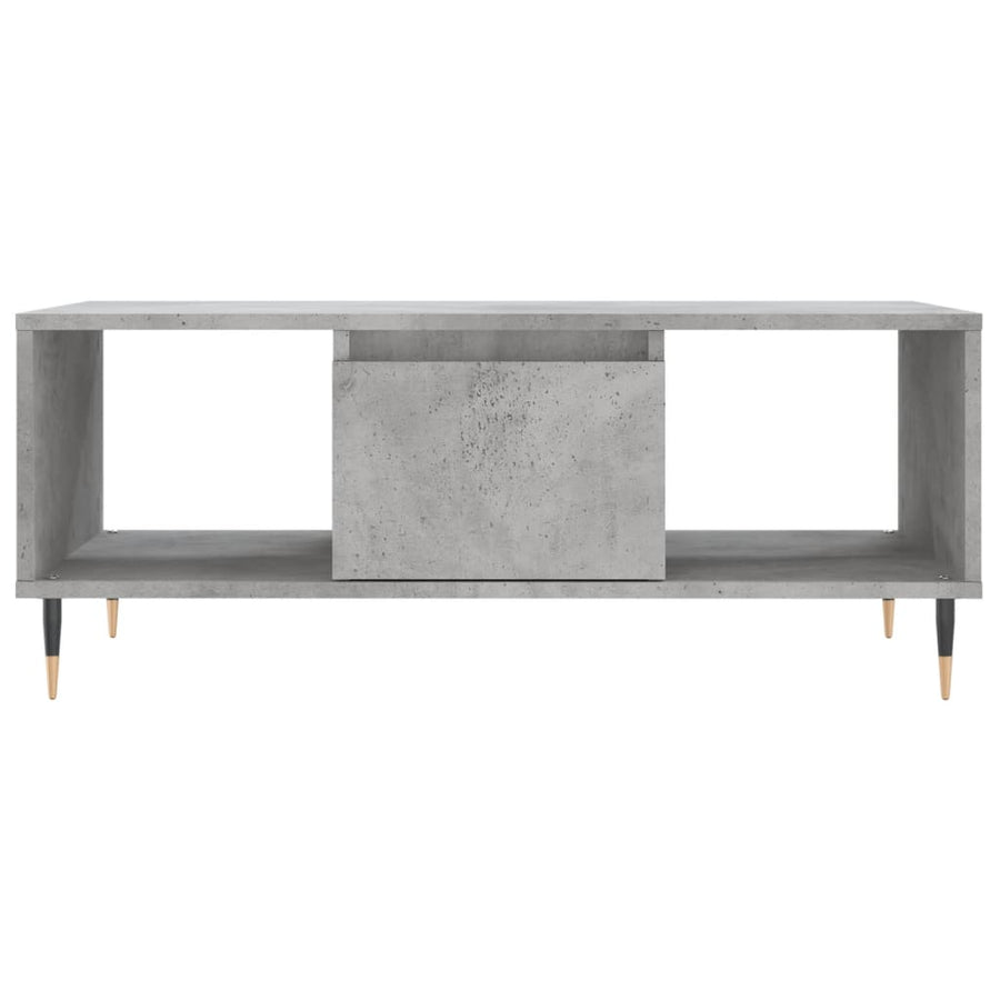 Salontafel 90X50X36,5 Cm Bewerkt Hout Betongrijs