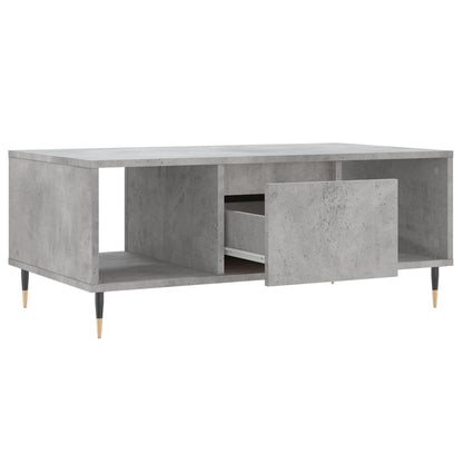 Salontafel 90X50X36,5 Cm Bewerkt Hout Betongrijs