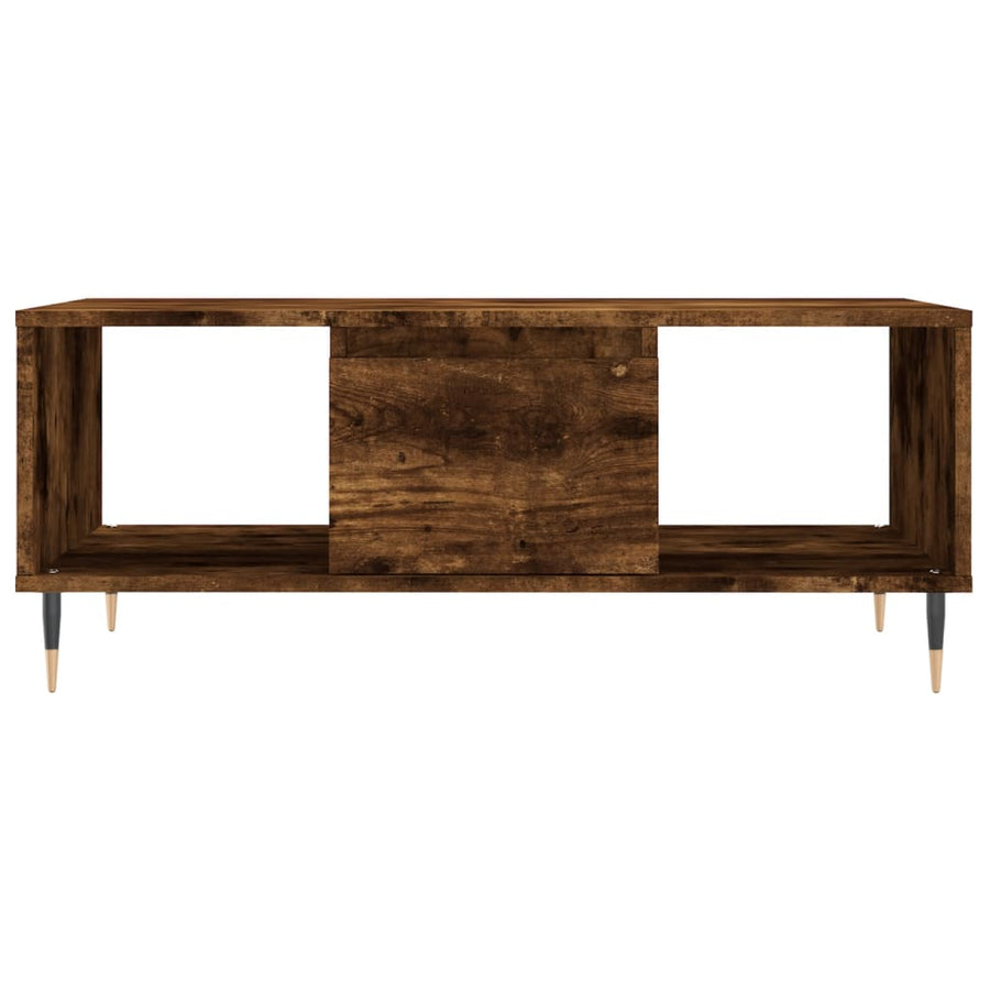 Salontafel 90X50X36,5 Cm Bewerkt Hout Kleurig Gerookt eiken