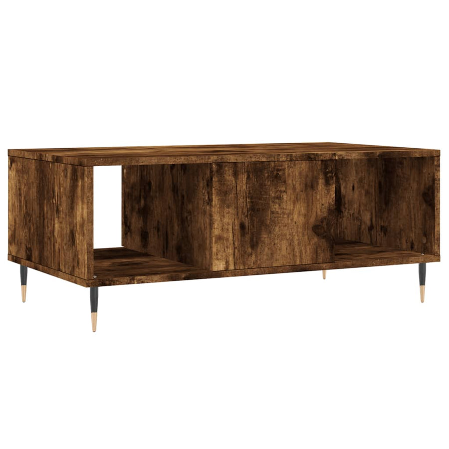 Salontafel 90X50X36,5 Cm Bewerkt Hout Kleurig Gerookt eiken