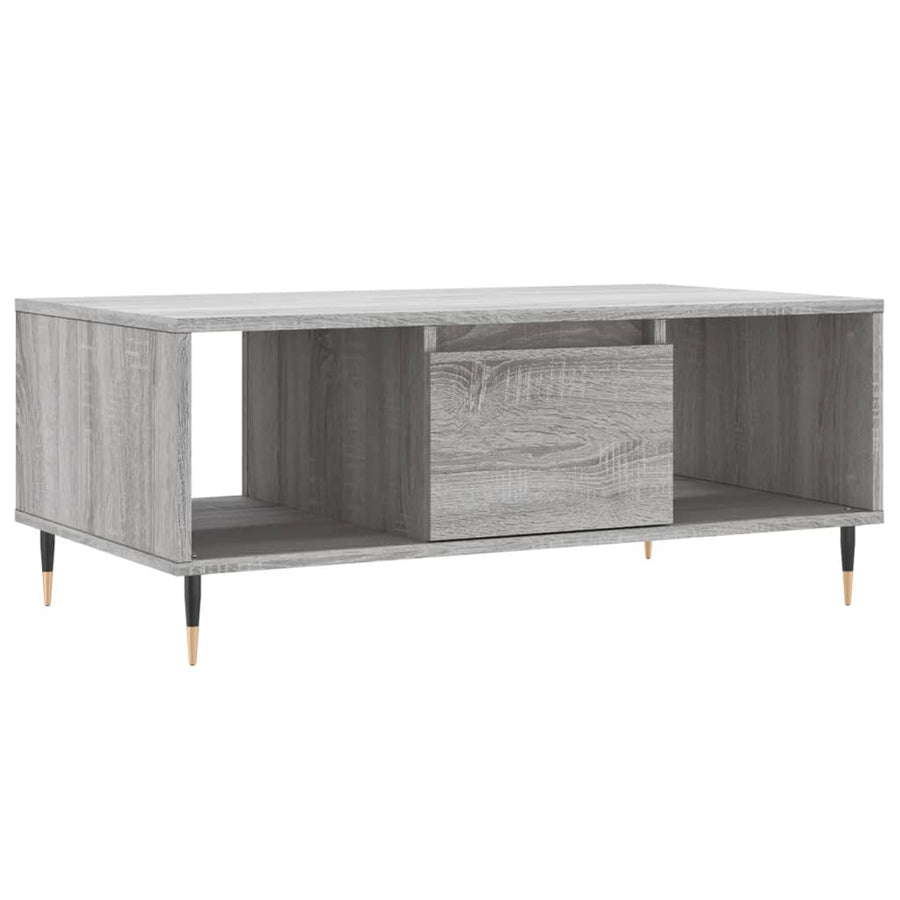Salontafel 90X50X36,5 Cm Bewerkt Hout Grijs sonoma