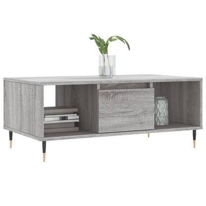 Salontafel 90X50X36,5 Cm Bewerkt Hout Grijs sonoma