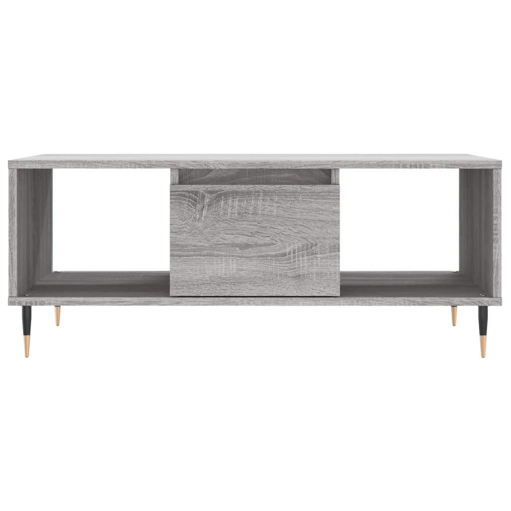 Salontafel 90X50X36,5 Cm Bewerkt Hout Grijs sonoma