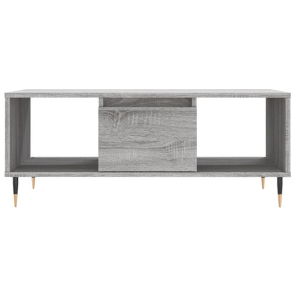 Salontafel 90X50X36,5 Cm Bewerkt Hout Grijs sonoma