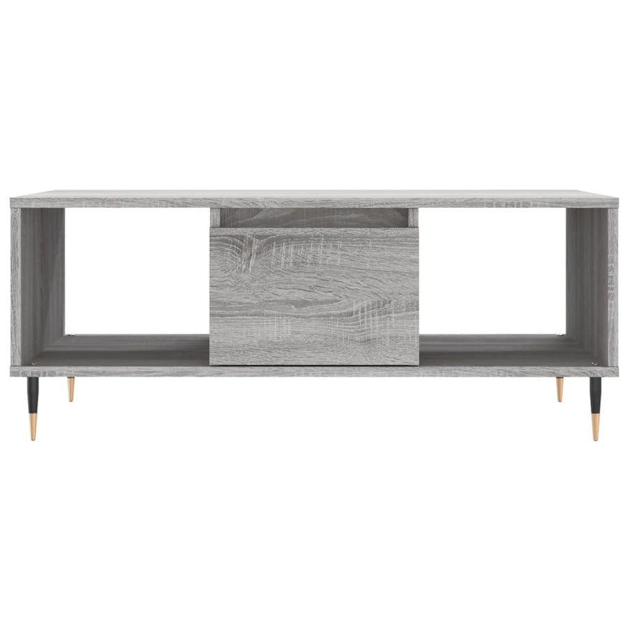 Salontafel 90X50X36,5 Cm Bewerkt Hout Grijs sonoma