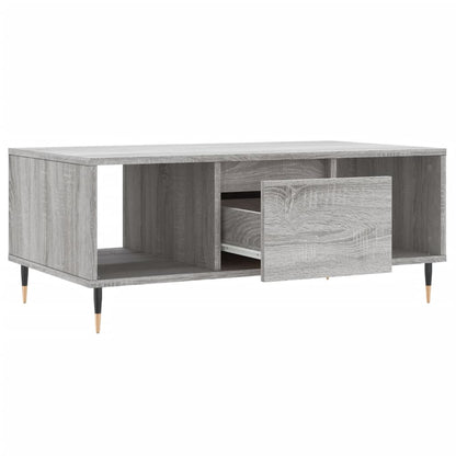 Salontafel 90X50X36,5 Cm Bewerkt Hout Grijs sonoma