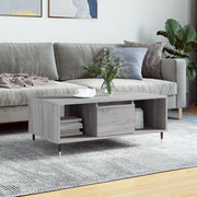 Salontafel 90x50x36,5 cm bewerkt hout grijs