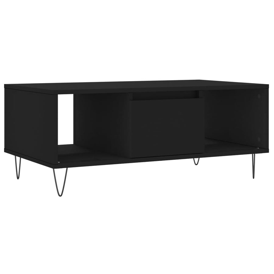Salontafel 90X50X36,5 Cm Bewerkt Hout Zwart