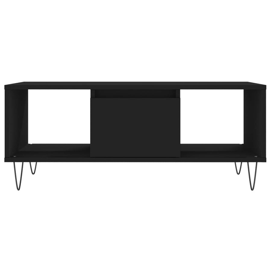 Salontafel 90X50X36,5 Cm Bewerkt Hout Zwart