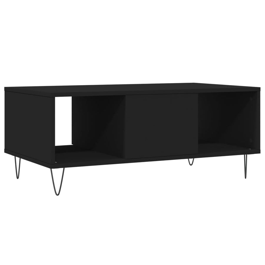 Salontafel 90X50X36,5 Cm Bewerkt Hout Zwart
