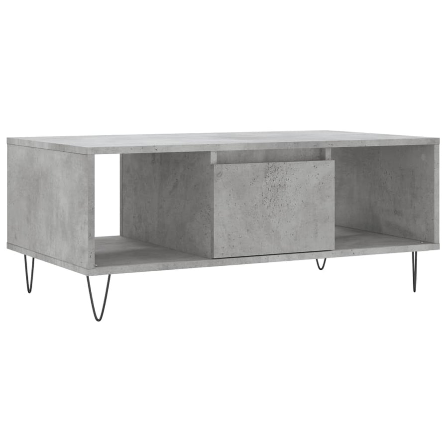 Salontafel 90X50X36,5 Cm Bewerkt Hout Betongrijs