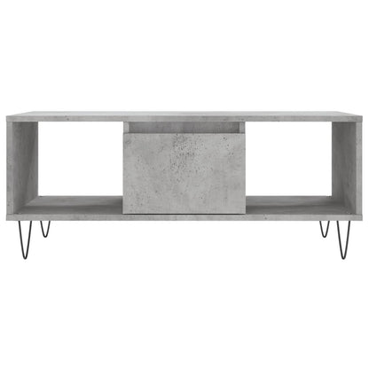 Salontafel 90X50X36,5 Cm Bewerkt Hout Betongrijs