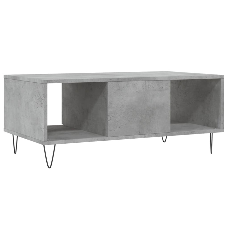 Salontafel 90X50X36,5 Cm Bewerkt Hout Betongrijs