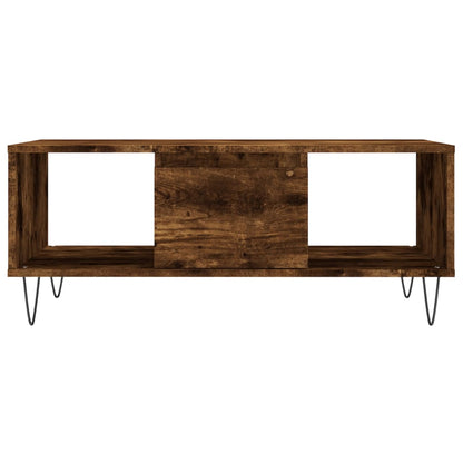 Salontafel 90X50X36,5 Cm Bewerkt Hout Kleurig Gerookt eiken
