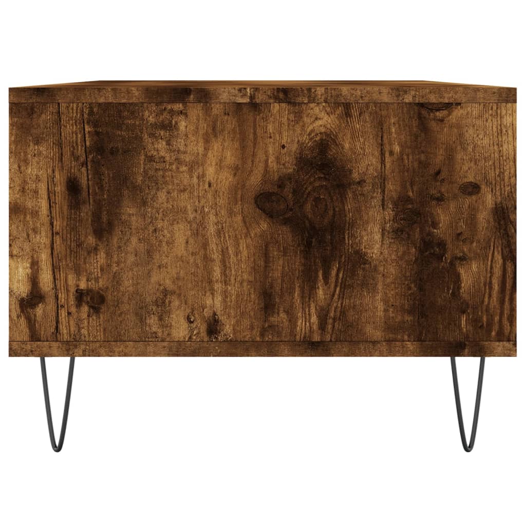 Salontafel 90X50X36,5 Cm Bewerkt Hout Kleurig Gerookt eiken