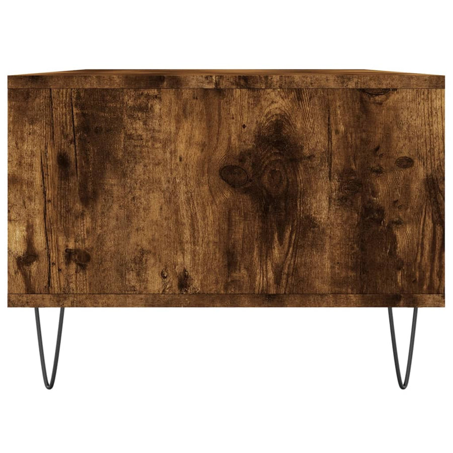 Salontafel 90X50X36,5 Cm Bewerkt Hout Kleurig Gerookt eiken
