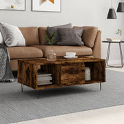 Salontafel 90x50x36,5 cm bewerkt hout gerookt eiken