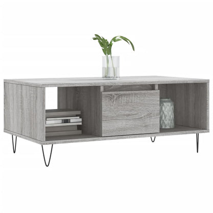 Salontafel 90X50X36,5 Cm Bewerkt Hout Grijs sonoma