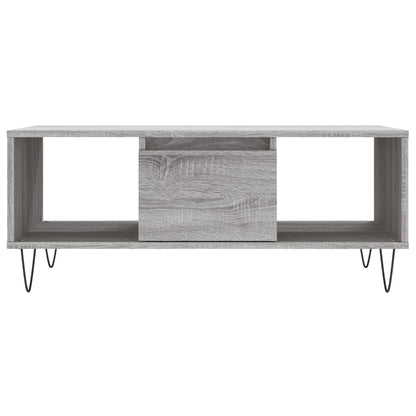 Salontafel 90X50X36,5 Cm Bewerkt Hout Grijs sonoma