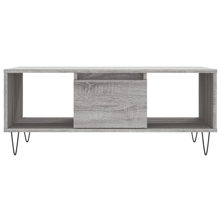 Salontafel 90X50X36,5 Cm Bewerkt Hout Grijs sonoma